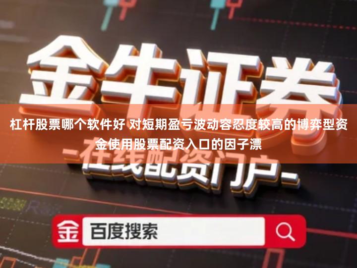 杠杆股票哪个软件好 对短期盈亏波动容忍度较高的博弈型资金使用股票配资入口的因子漂